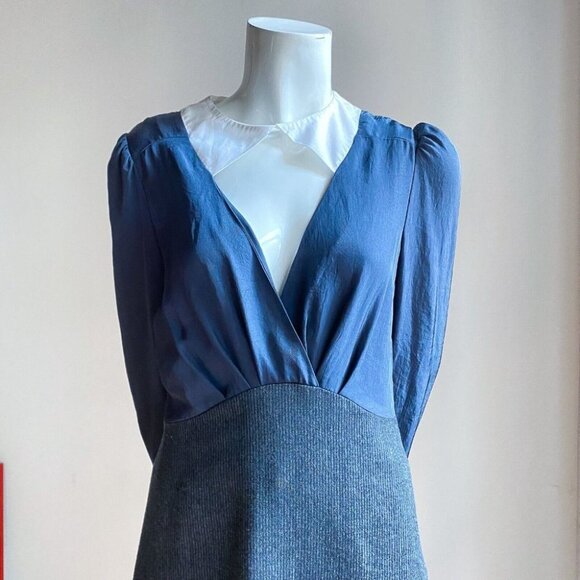 Carven Blue and White Mini Dress - Picture 2 of 10